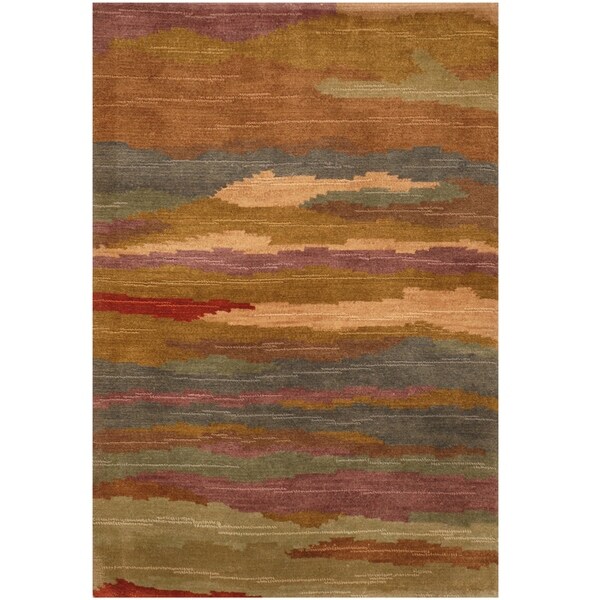 Handmade One-of-a-Kind Tibetan Wool Rug (India) - 2'6 x 3'9