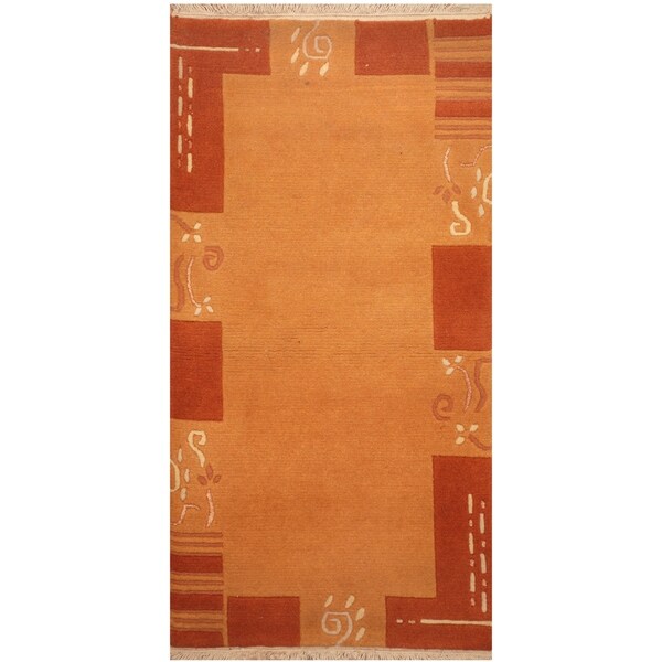Handmade One-of-a-Kind Tibetan Wool Rug (India) - 2'5 x 4'7