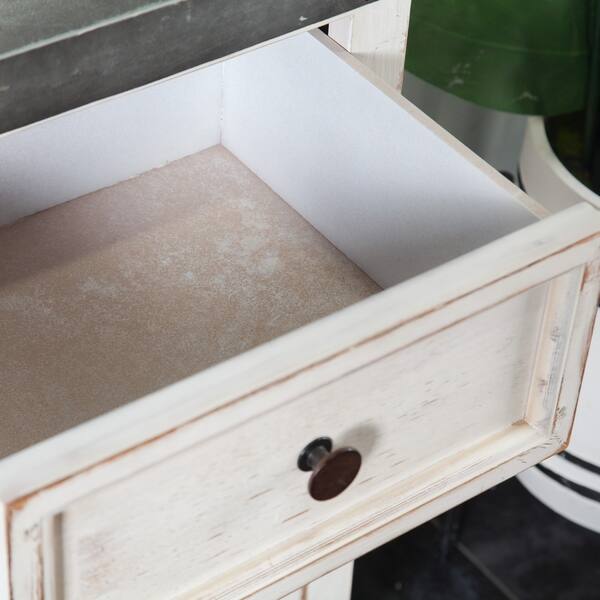 Shop Shabby Chic Storage Cabinet With Galvanized Top On Sale