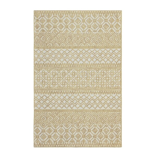 Colorfields Corinth Wheat Handmade Loop Pile Rectangle Area Rug - 7'6 x 9'6