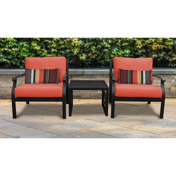 Shop Kathy Ireland Madison Ave 3 Piece Outdoor Aluminum Patio