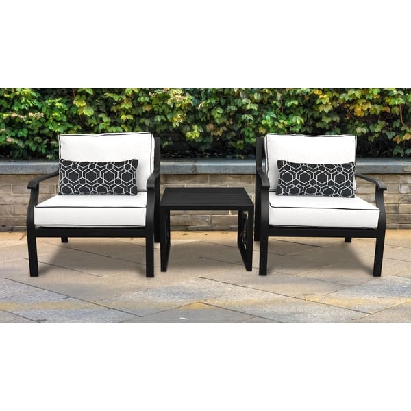 Shop Kathy Ireland Madison Ave 3 Piece Outdoor Aluminum Patio