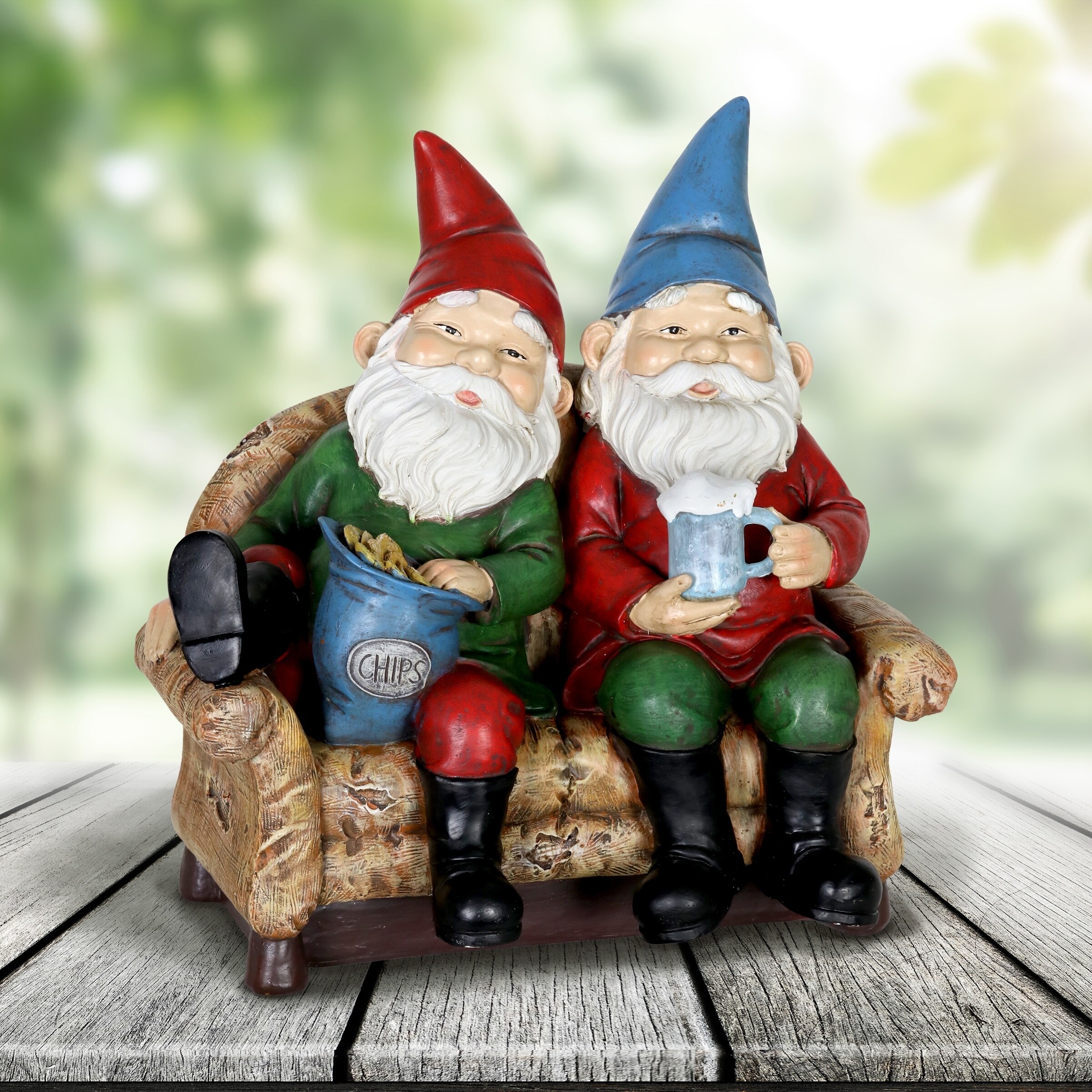 Shop Solar Couch Potato Gnomes Free Shipping Today Overstock