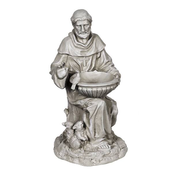 Shop 19 Inch St Francis Statue Bird Feeder Overstock 27913311