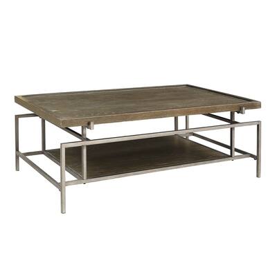 Mina Ash Wood and Metal Coffee Table