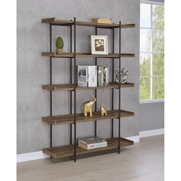 Shop Redford Modern 5 Shelf Bookcase Free Shipping Today