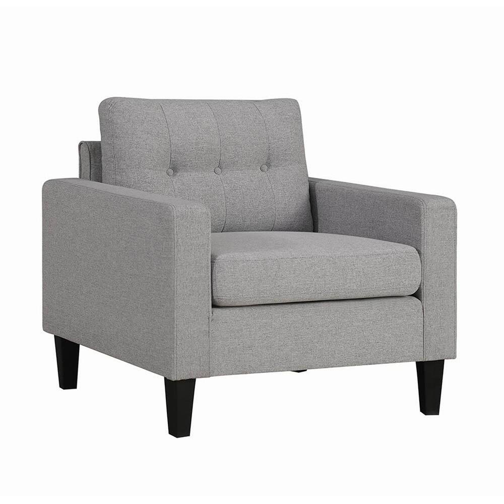 Dover Light Grey Tufted Accent Chair