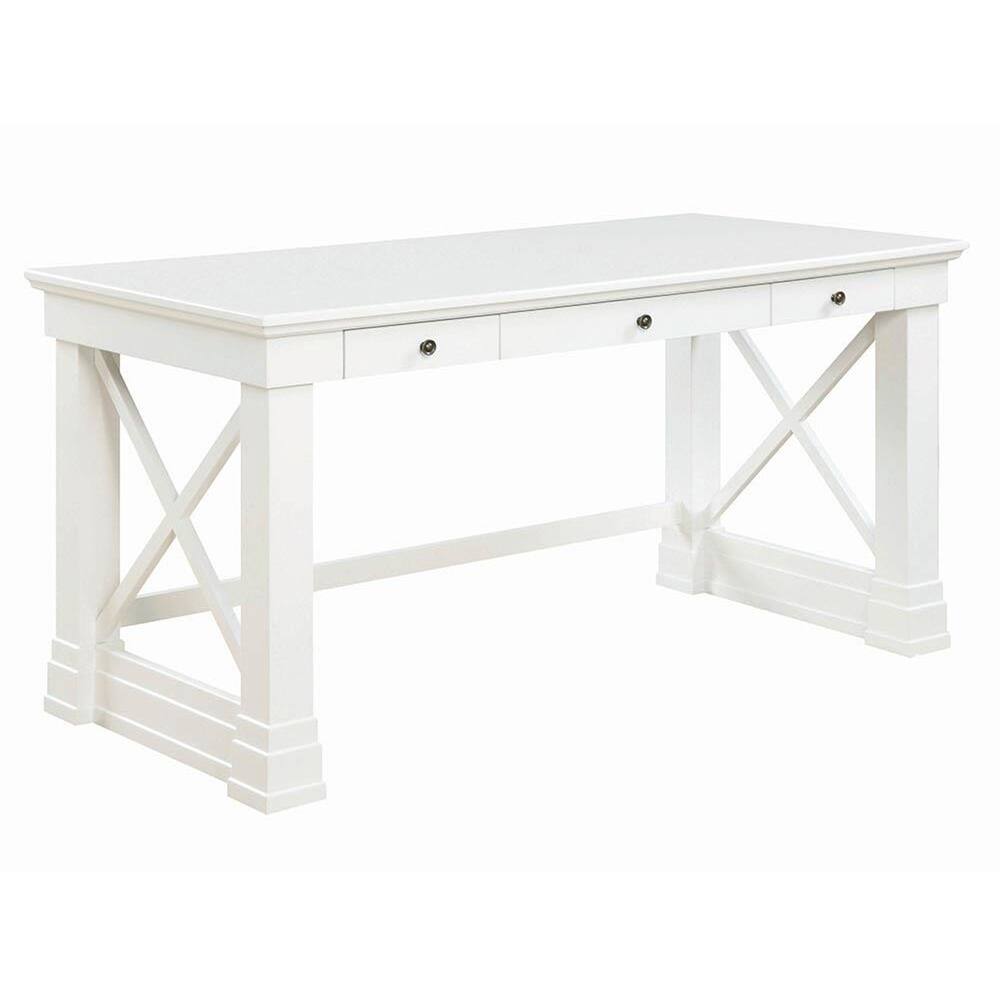 Alton White 3-drawer Writing Desk