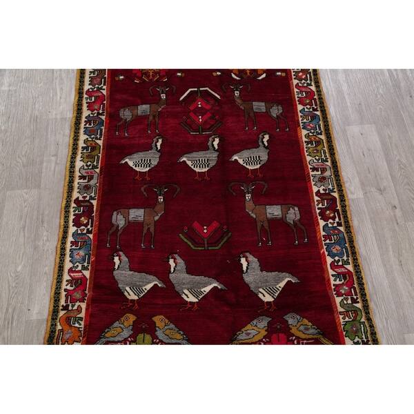Gabbeh Animal Pictorial Hand Knotted Wool Persian Oriental Hand Knotted Wool Persian Oriental
