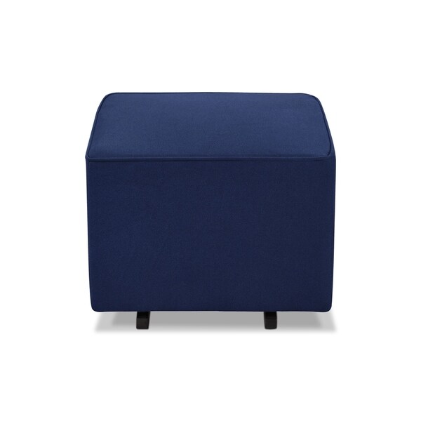 navy blue glider and ottoman