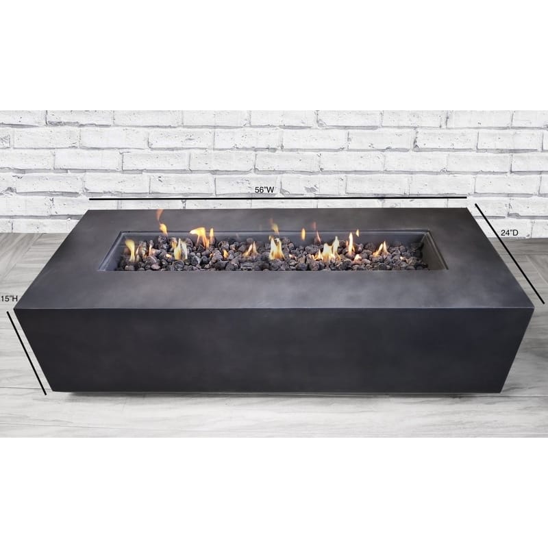 Concrete Propane Gas Fire Pit Table