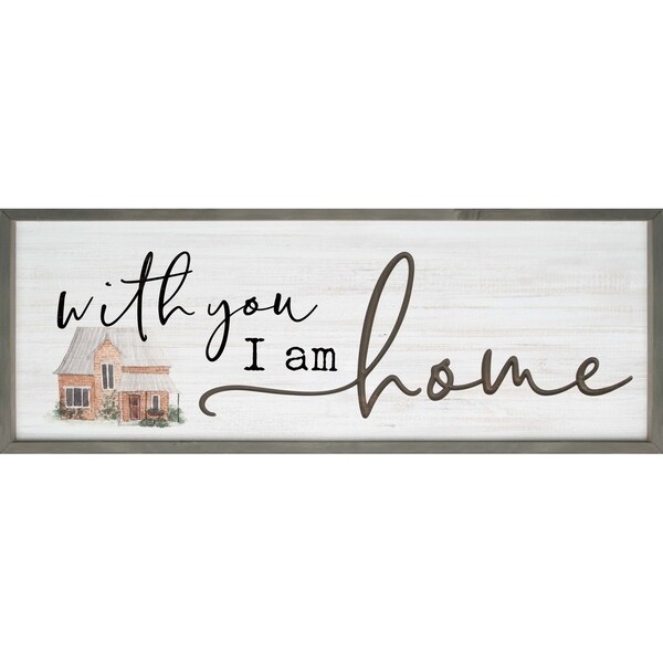 With You I Am Home Framed & Carved Art