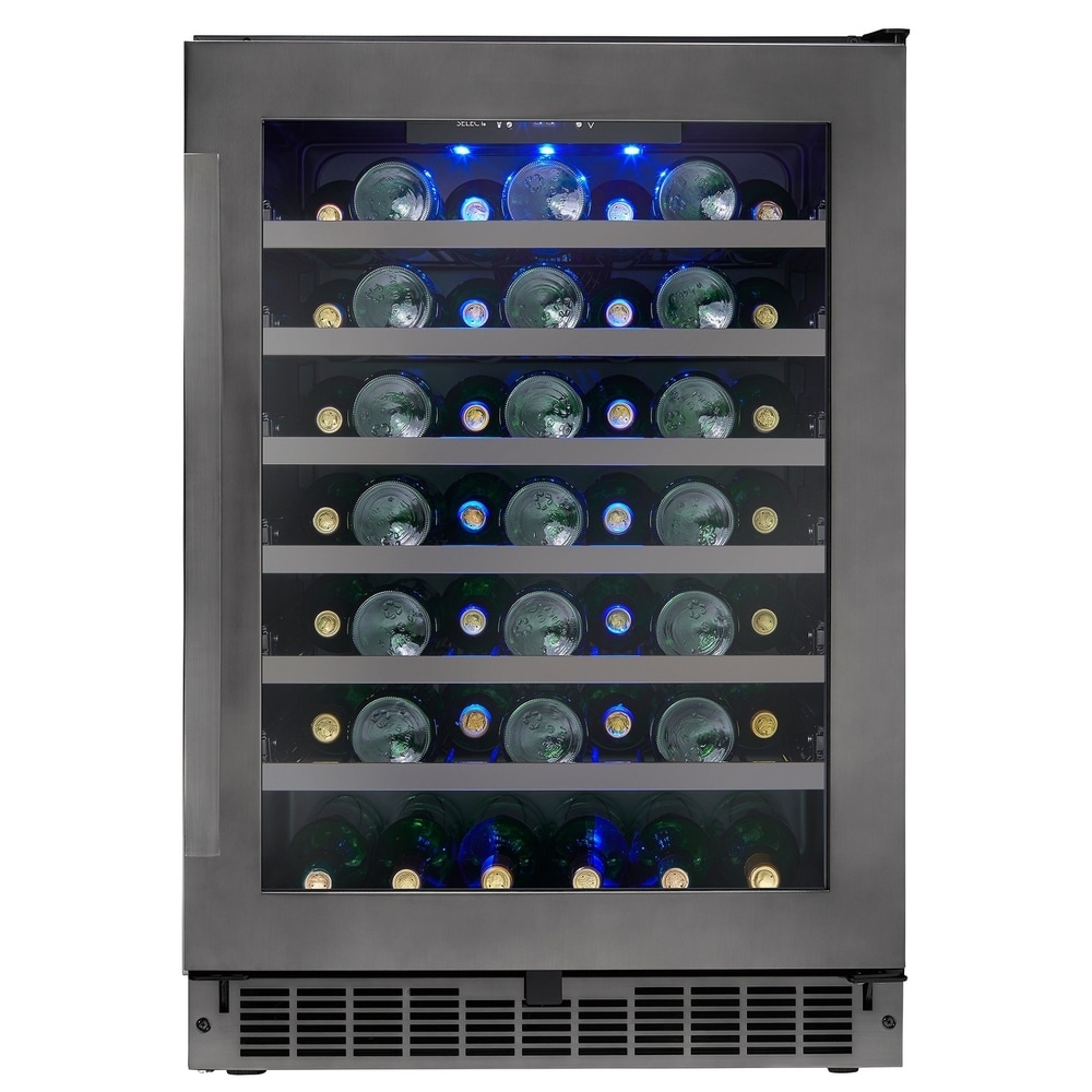 Overstock Danby Silhouette Select 48 Bottle Built-in Wine Cooler in Black Stainless SSWC056D1B-S