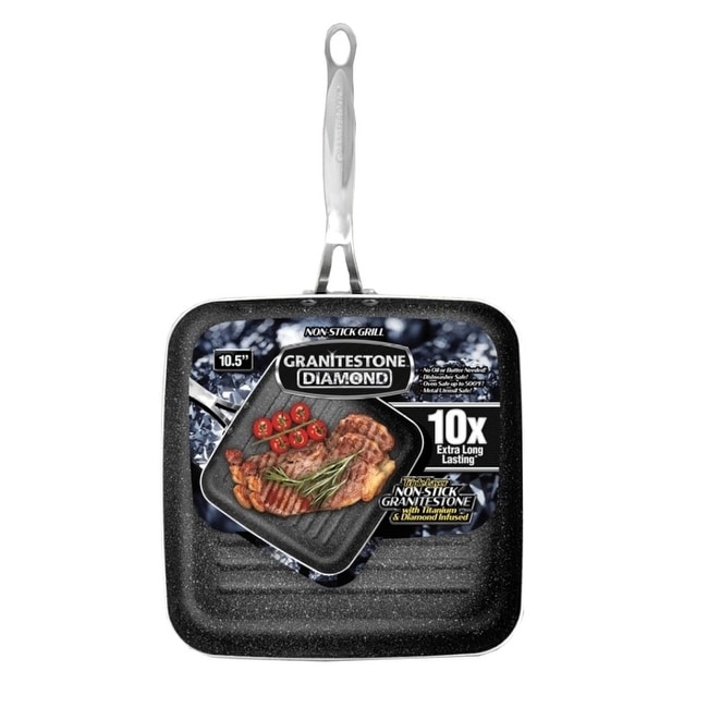 Customer Reviews: Granitestone Diamond 10.5' Grill Pan Non Stick Blue 7029  - Best Buy