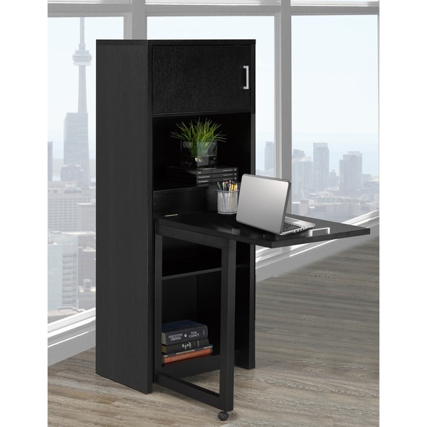 Creatice Bookcase With Fold Down Desk with Simple Decor