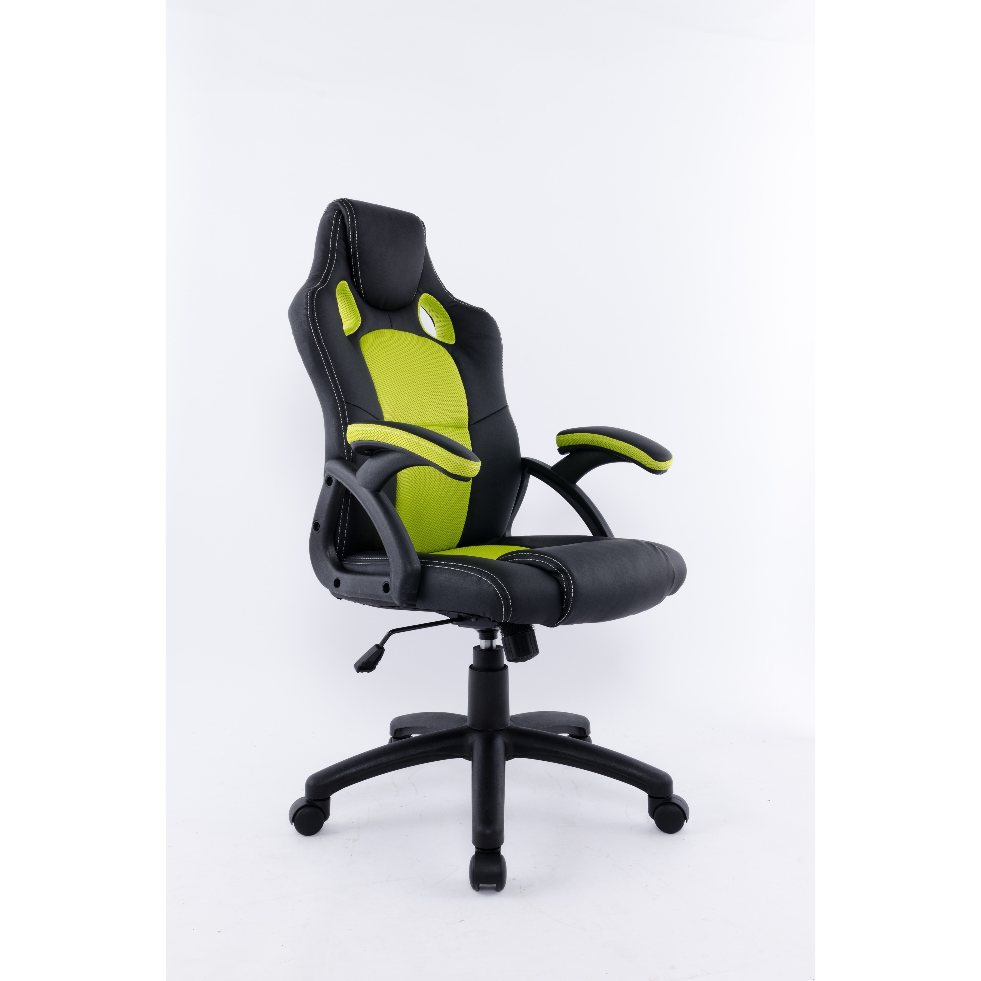 Ergonomic High-Back Executive Office Chair, Black/Green Bed Bath