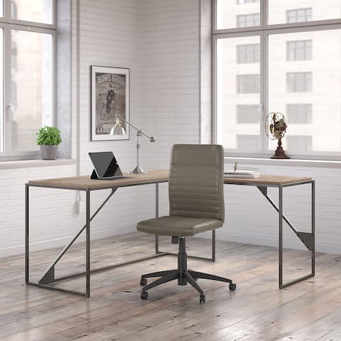 Bush Furniture Desks Computer Tables Online At Our Bush Furniture Refinery L Shaped Desk With Ribbed Leather Office Chair