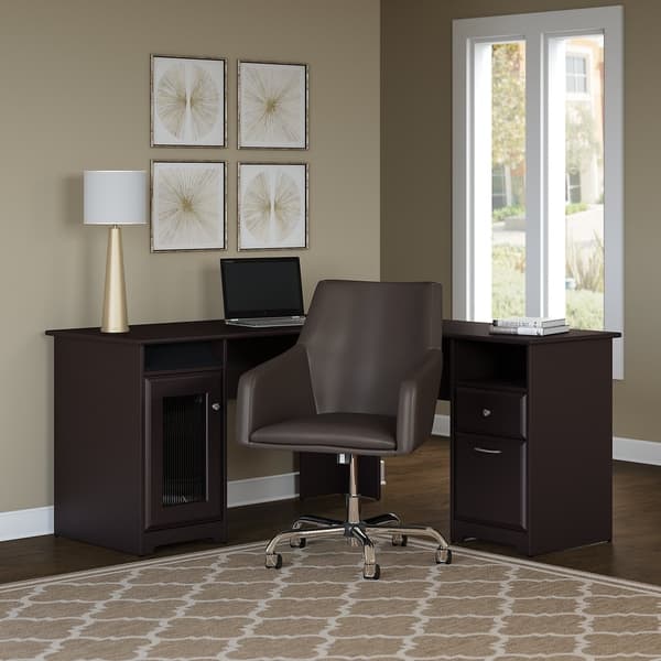 Shop Copper Grove Burgas 60 Inch L Shaped Desk With Mid Back