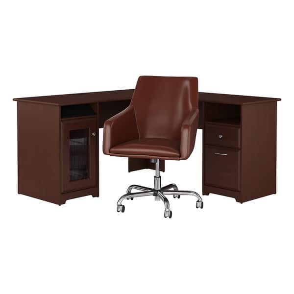 Shop Copper Grove Burgas 60 Inch L Shaped Desk With Mid Back