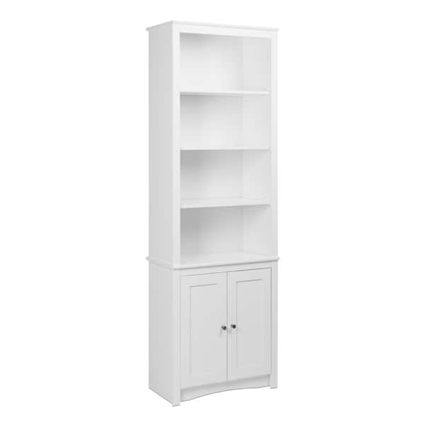 Tall Bookcase With 2 Shaker Doors White 27963324 Tall Bookcase With 2 Shaker Doors