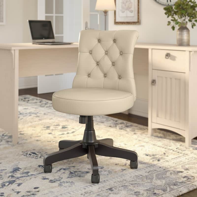 Bush Business Furniture Arden Lane Mid Back Tufted Office Chair - White