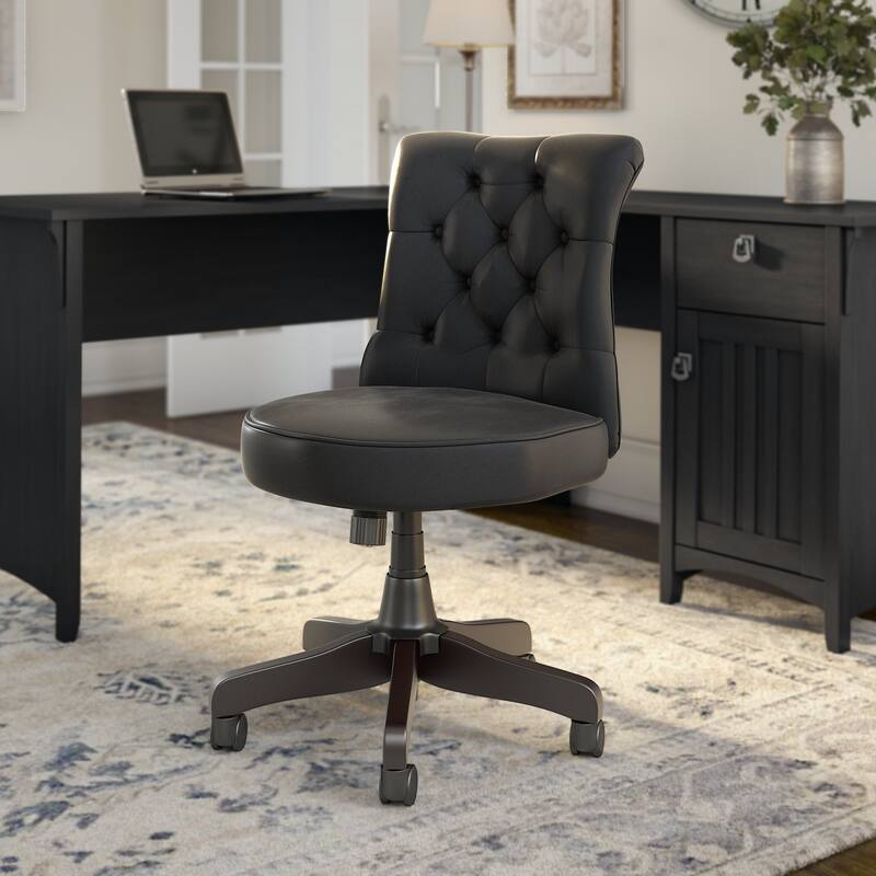 Bush Business Furniture Arden Lane Mid Back Tufted Office Chair - Black