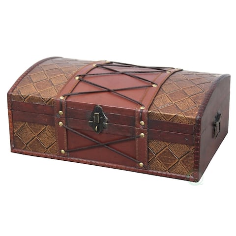 Pirate Treasure Chest with Leather X