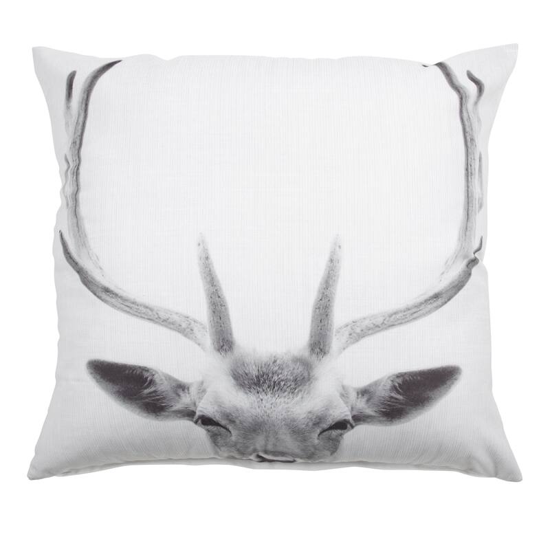 Kate and Laurel Como Deer Print Throw Pillow Cover - 24x24