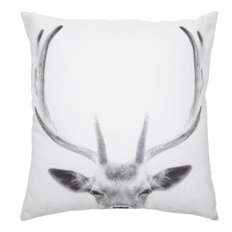 Kate and Laurel Como Deer Print Throw Pillow Cover