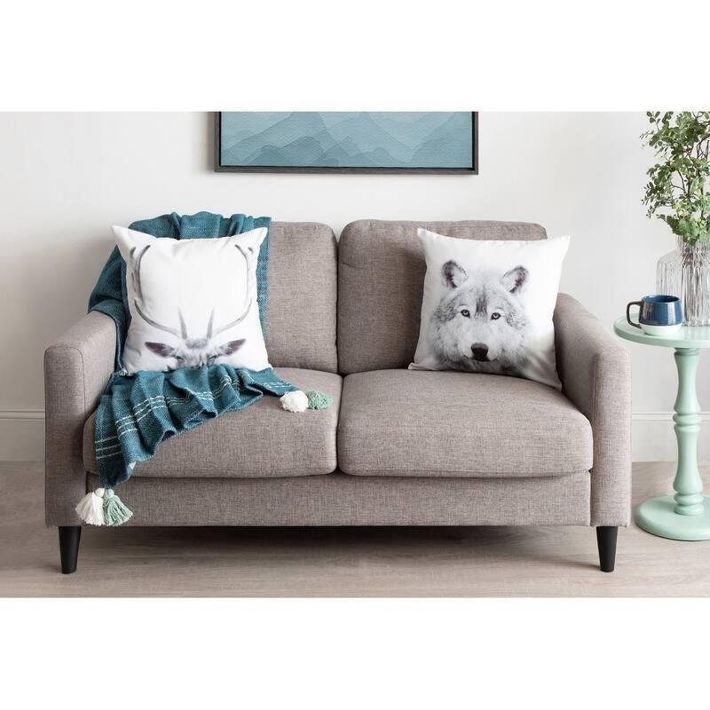 Kate and Laurel Como Deer Print Throw Pillow Cover