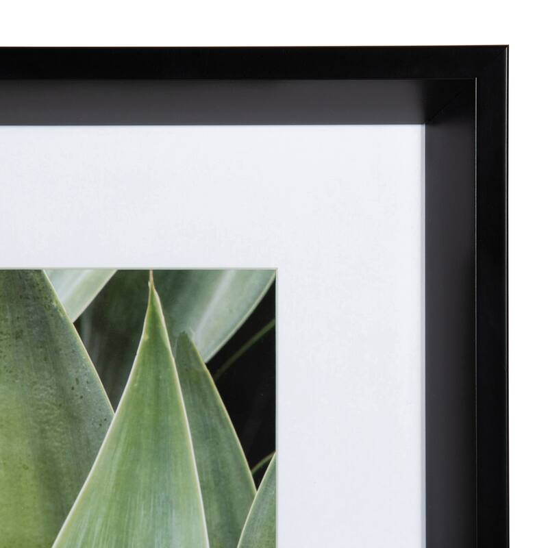 Kate and Laurel Calter Leaves Framed Print Art Set by Amy Peterson - Black