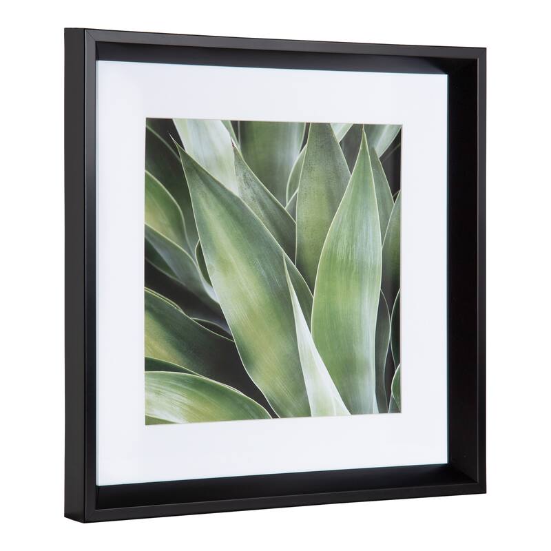Kate and Laurel Calter Leaves Framed Print Art Set by Amy Peterson - Black