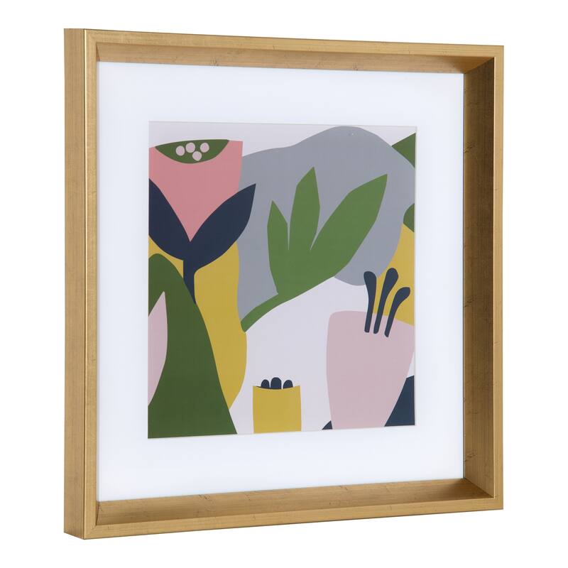 Kate and Laurel Calter Garden Framed Art Set by Myriam Van Neste - Gold