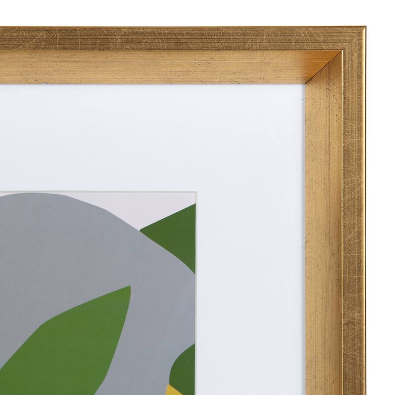 Kate and Laurel Calter Garden Framed Art Set by Myriam Van Neste - Gold