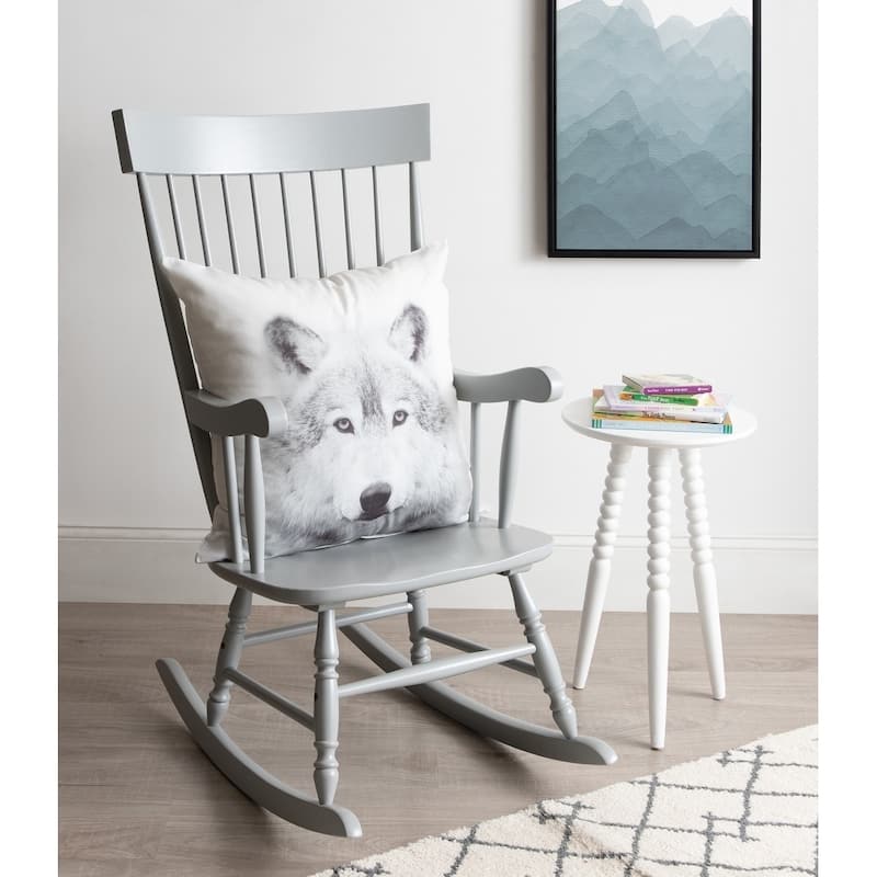 Kate and Laurel Como Wolf Print Throw Pillow Cover