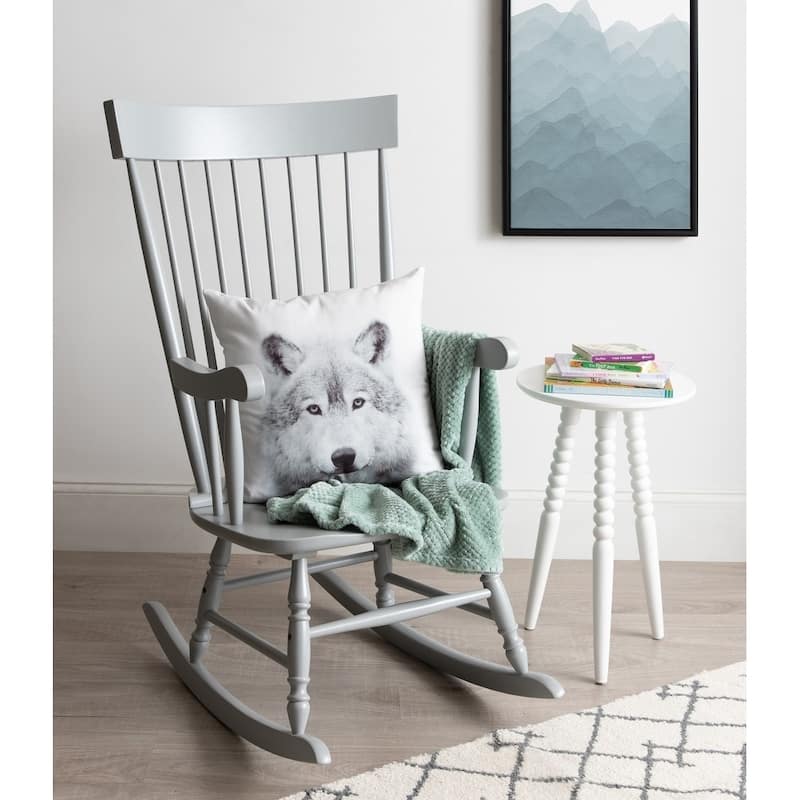 Kate and Laurel Como Wolf Print Throw Pillow Cover