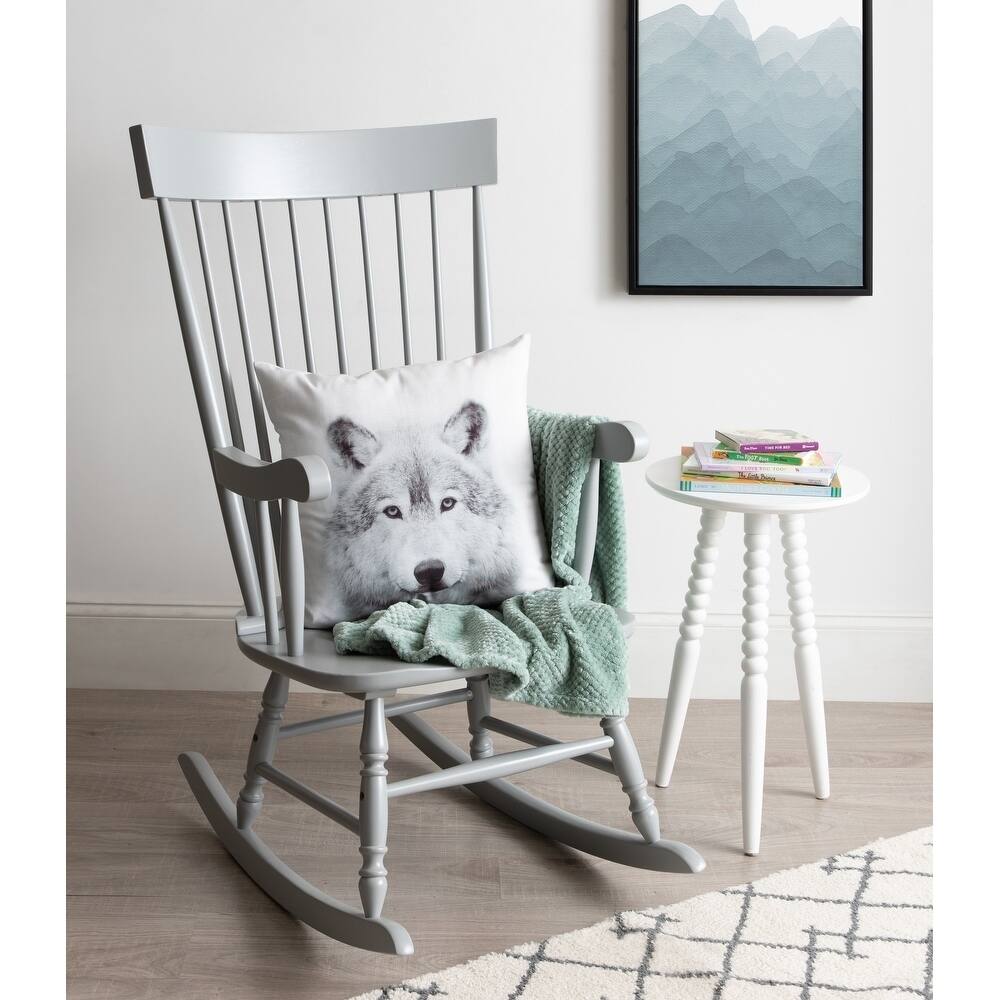 Kate and Laurel Como Wolf Print Throw Pillow Cover