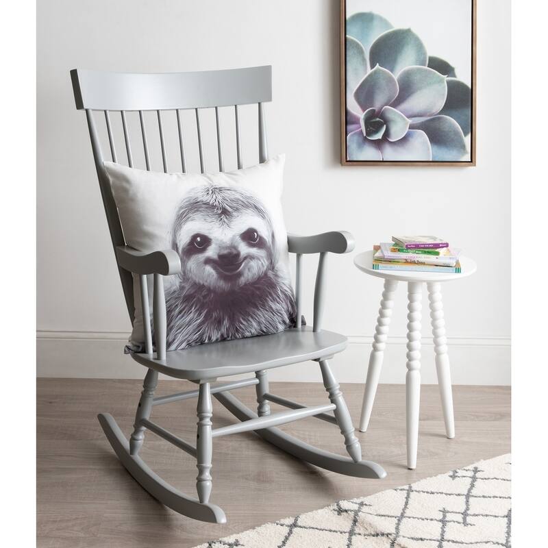 Kate and Laurel Como Sloth Print Throw Pillow Cover