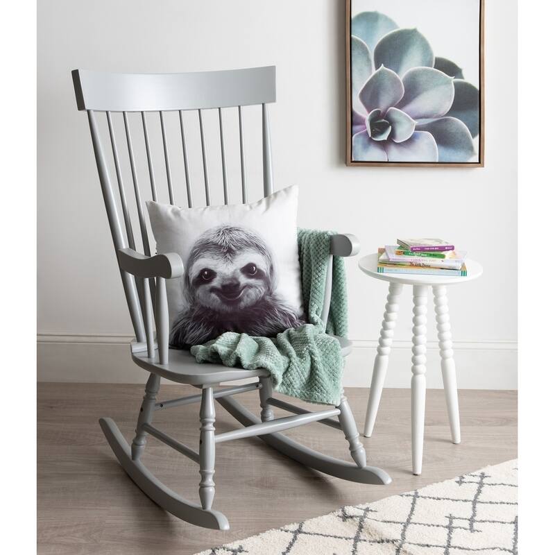 Kate and Laurel Como Sloth Print Throw Pillow Cover