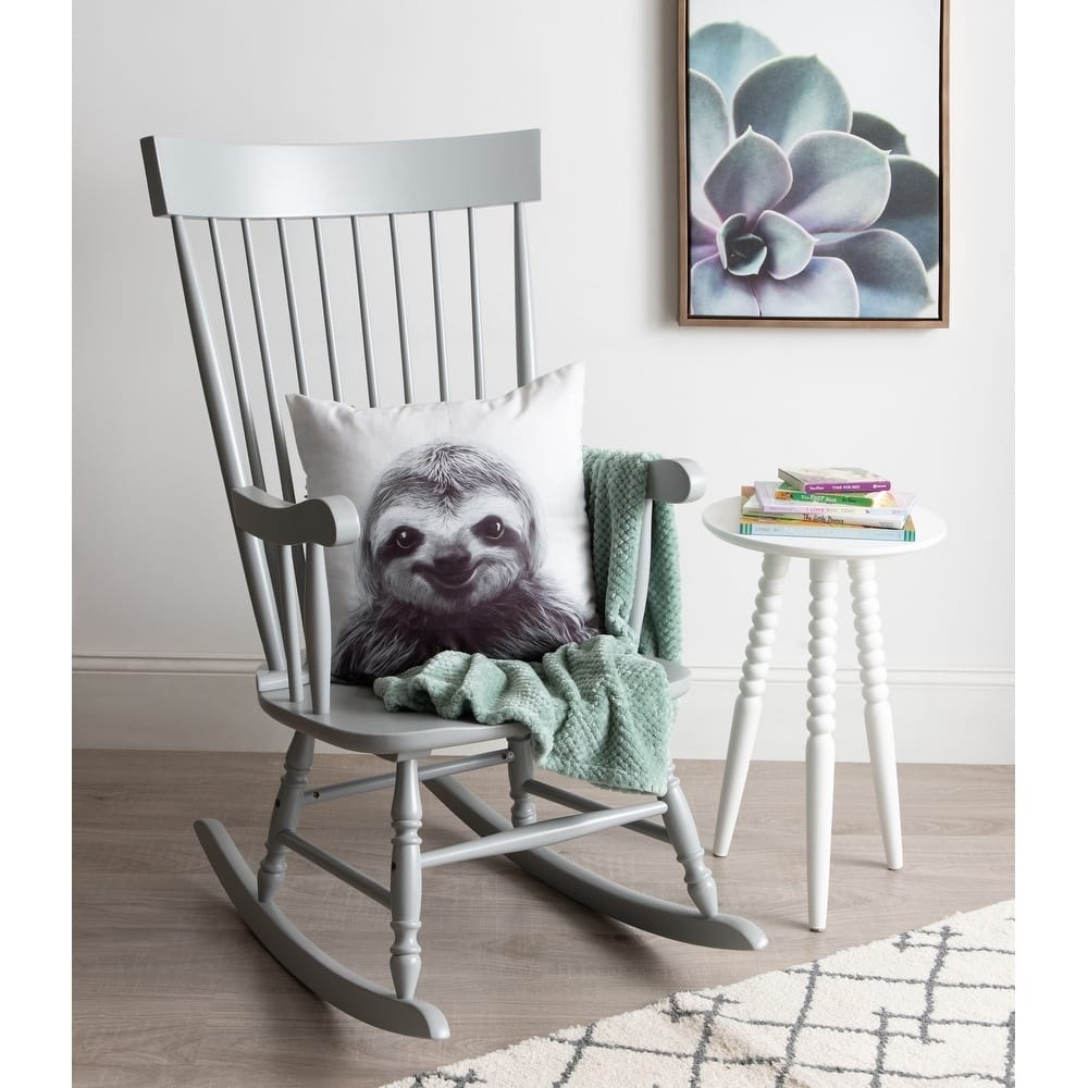 Kate and Laurel Como Sloth Print Throw Pillow Cover