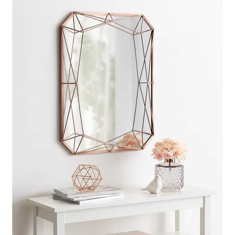 Kate and Laurel Keyleigh Rectangle Metal Accent Wall Mirror - 22x28