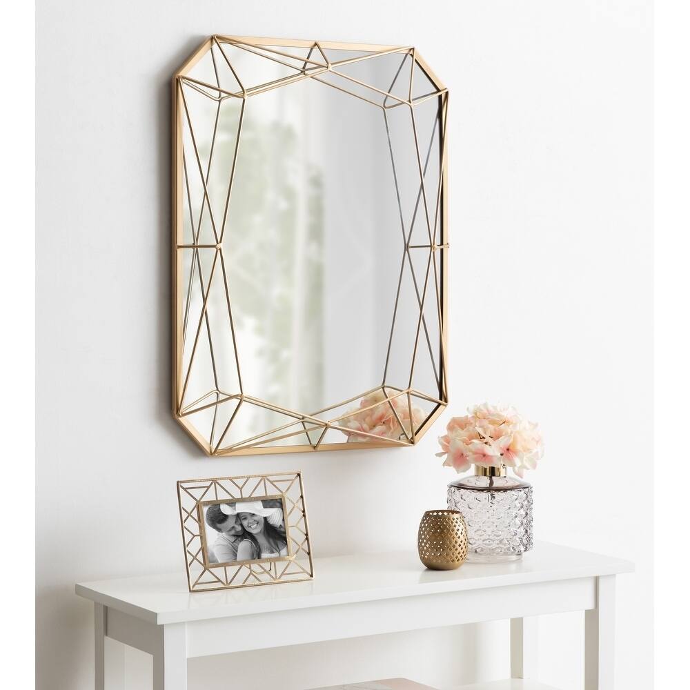 Kate and Laurel Keyleigh Rectangle Metal Accent Wall Mirror - 22x28