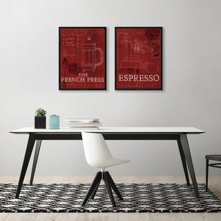 Marco Fabiano French Press & Espresso 2 Piece Wrapped Canvas Art Set