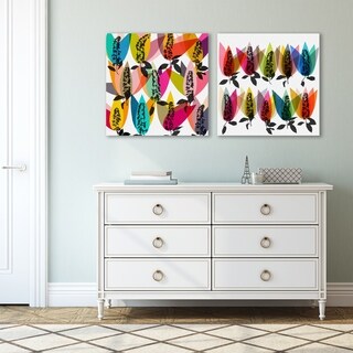 Flowering by Garima Dhawan 2 Piece Wrapped Canvas Art Set - Multi-Color ...