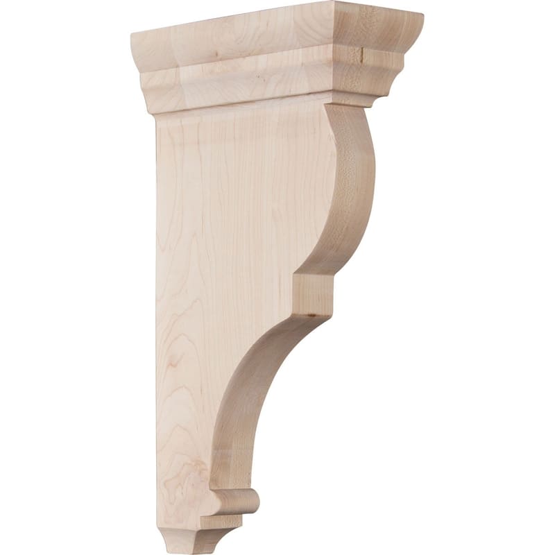 Rojas Wood Corbel - 3"W x 6 1/2"D x 12"H - Large - Rubberwood