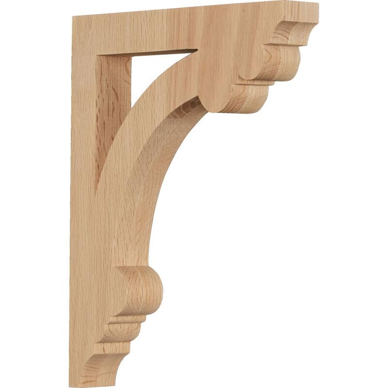 Ellis Wood Corbel - 1 1/2"W x 10"D x 12"H - Large - Red Oak