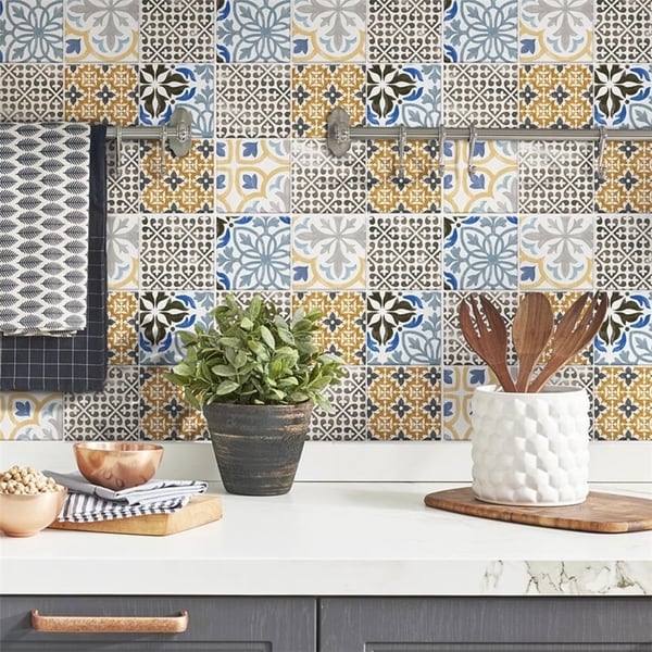 SomerTile 11.75x11.75-inch Oporto Porcelain Mosaic Floor and Wall Tile (10 tiles/9.79 sqft.). Opens flyout.