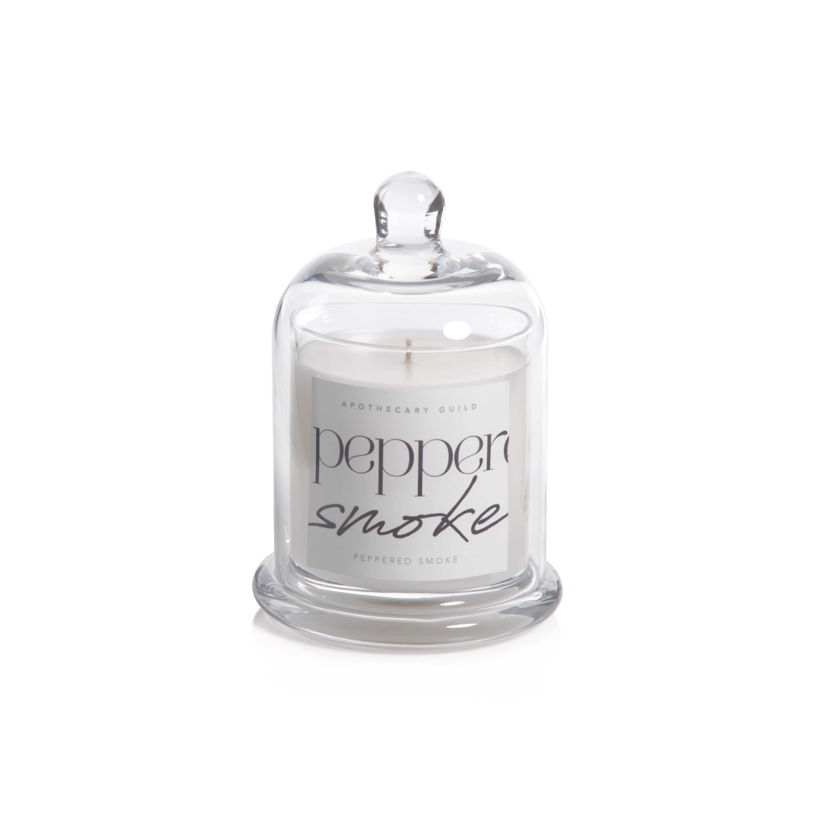 Peppered Smoke Scented Candle Jar with Glass Dome Bed Bath & Beyond
