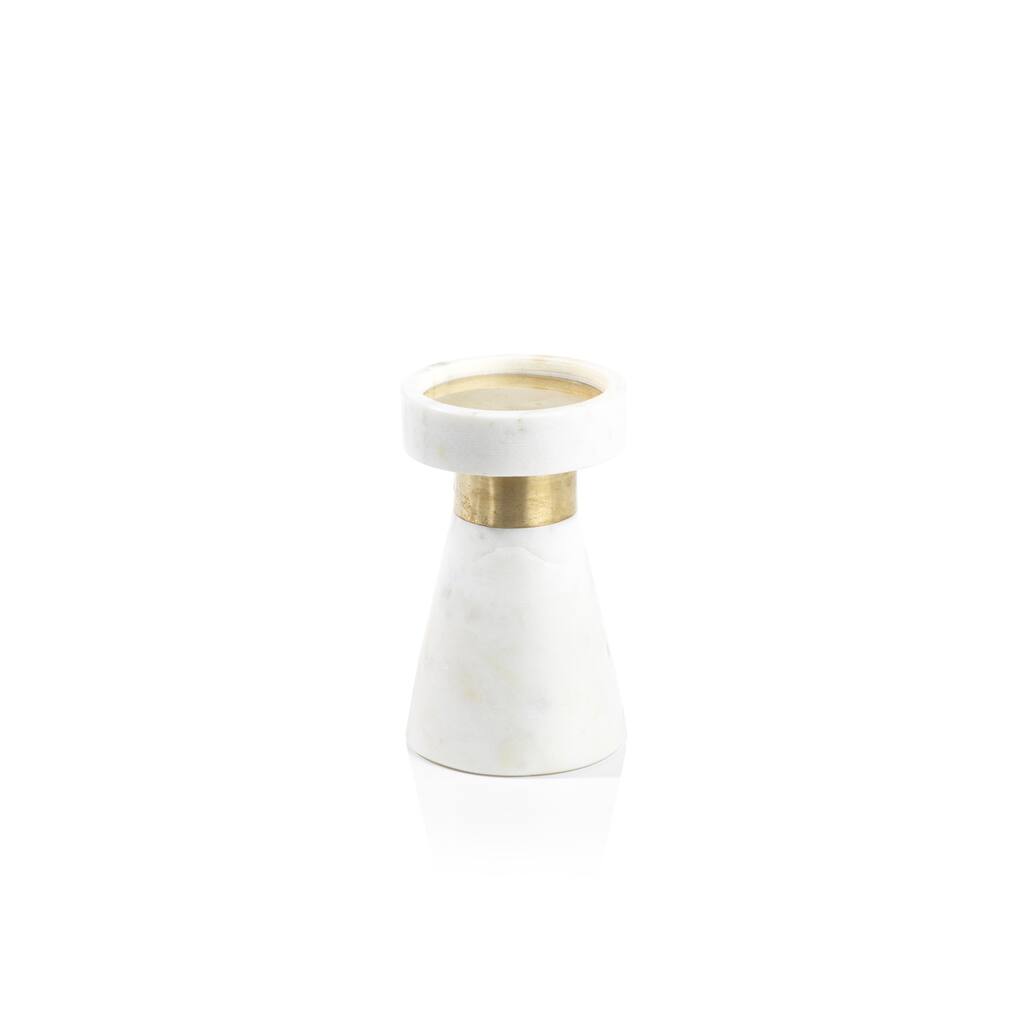 Mannara Marble Pillar Candle Holder