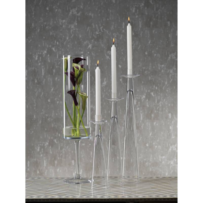 Alina Glass Taper Candle Holder
